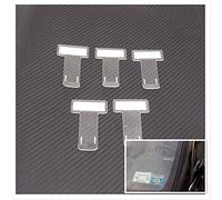 aqxreight 5 Pieces Transparent Car Parking Ticket Holder Clamp/Holder Plastic Timing Ticket Holder Car Windshield Windscreen with Adhesive Tape Better Show the Parking on Show Clamp/Holder