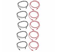 aqxreight 5 Sets Banana Plug Test Line Gold Plating Banana Plug Test Cable with 2mm for Electrical Projects Leads Great Use Labs Physical industry. and Shops Accessories Red