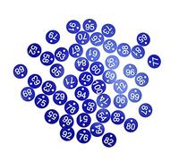aqxreight 50PCS Numbered Label Numbered Tag for Farm Livestock Beekeeping Husbandry Breeding Supplies1-50 Red The Which Holes Easy Use Long Them Numbers on Life Use with Small (Blue)