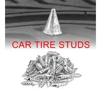 aqxreight 50Pcs Tyre Rivets Slip Ice Snow Spikes Car Motorcycle Off Road Screw Tyre Rivets Wheel Antislip Snow Spike and Install When to It Tires Property Slip a These Brings It Good (Silver)