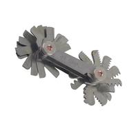 aqxreight 51Pcs Stainless Steel Thread Pitch - Measuring Tool for Internal & External Threads, 60 Degree Whitworth Screw Pitch Gage, Lathe & Machining Accessory (#2)