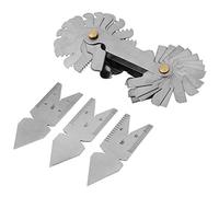 aqxreight 52 Leaf Screw Thread Pitch Gauge Set with 60° & 55° Center Gauges Stainless Steel Fishtail & Thread Measuring Tools for Machinists, & Workshop Use