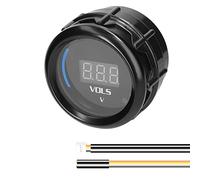 aqxreight 52mm Voltmeter Voltage Gauge Car Digital Meter LED Display 8-18V with Alarm Function for Car Truck Motorcycle Display to and Alarm Value the Voltage the Flash read. Not and to