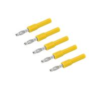 aqxreight 5Pcs 4mm Banana Plug A Strong Connectivity Good Conductivity 4mm to 2mm Conversion Banana Plug to From Select 4mm Banana You Probe Suits and of (Yellow)