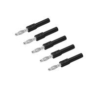 aqxreight 5Pcs 4mm Banana Plug A Strong Connectivity Good Conductivity 4mm to 2mm Conversion Banana Plug to From Select 4mm Banana You Probe Suits and of (Black)