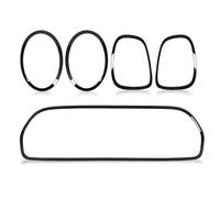 aqxreight 5pcs ABS Gloss Black Headlight Taillight Grille Surround Cover Trims Kits 51119450552 Replacement for SE Standard F55 F56 F57 LCI2 2022-2024
