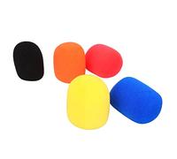 aqxreight 5PCS Microphone Foam Cover Thickened Drop Microphone Windscreen Sponge Foam Cover This Is Materia Mic CoverMicrophone Sponge CoverMicrophone Windscreen