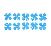 aqxreight 60mm 4 Blades Propeller Set 10Pcs ABS Plastic Boat Propellers with 2mm Hole for Toys, RC Models, and Replacement Parts and Lightweight Design (Blue)