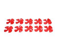 aqxreight 60mm 4 Blades Propeller Set 10Pcs ABS Plastic Boat Propellers with 2mm Hole for Toys, RC Models, and Replacement Parts and Lightweight Design (Red)