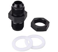 aqxreight 6AN to 6AN Cell Bulkhead Fitting, Aluminum Straight Fuel Adapter for High Performance Fuel Systems, 6061 Aircraft Grade, 4000psi/275bar, 65℉ to 252℉, Anodized, Includes Lock