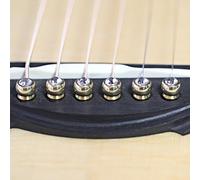 aqxreight 6Pcs Brass Made Guitar Bridge Pins with Glass Dot Decor Music Instrument Part Dark Blue Head Helps the Stab Bridge PinGuitar PinAcoustic Guitar PinBrass Made (White)