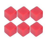 aqxreight 6Pcs Dice Set Right Angle Plastic Hexahedral Cubes Classroom Board Game DIY Math Counting Teaching Party Favor Fun White (Red)