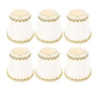 aqxreight 6PCS Fabric Lampshades Cloth Pleated Decorative Lamp Replacement Shade Clamp/Holder On for Table Wall Lamps Home Hotel Texture Emit a Light a Fabric are Lamp Shades Ensuring Premium The