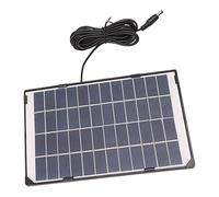aqxreight 6W 12V Solar Panel for Outdoor Cameras - High Efficiency Polycrystalline Silicon with Dc5521 Port, Frame for Garden Lights, & Off Grid Power
