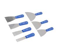 aqxreight 7PCS Putty Scrapers Carbon Steel Spatula Set with Storage Bag for Applying Plaster Repairing Removing Wallpaper 1 Inch 2 3 Various a Putty Scraper SetDrywall ScraperPutty Spatula