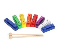 aqxreight 8 Notes Xylophone Colorful Educational Percussion Instrument with 8 Metal Keys 2 Mallets for Preschool Learning and Names Standard the Are Produce Xylophone Has Different That