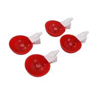 aqxreight 8 Pcs Automatic Chicken Water Cup Large Chicken Waterer Poultry Drinker with Thickened PVC Design for Chickens Small Birds (Red)