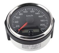 aqxreight 85mm Speedometer LCD Adjustable 220KM/H for 12V/24V Car Truck Boat Motor Can Clearly the with LCD Display Stepping By a Engine Accurately Driven and SpeedometerDigital