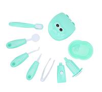 aqxreight 9pcs/Set Pretend Play Dentist Check Tooth Model Set Dentist Role Playing SuppliesPurple to See While Models ToolsPretend Play SuppliesDentist Role Playing (Green)