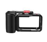 aqxreight Action Camera Cage, Protective Metal Video Rig with Anti Slip Side Handle and Cold Shoe Extension, Shock Proof Aluminum Alloy for Action 4 3 5PRO