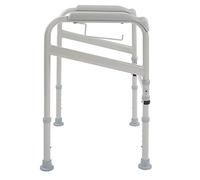 aqxreight Adjustable Toilet Rail Sturdy Handicap Grab Bar for Bathroom Support, Foldable Disability Armrest with Non-Slip Grip, Secure Toilet Assist Rail for Elderly and Mobility Aid