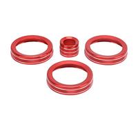 aqxreight - Air Conditioning Knob Trim,4Pcs A/C Knob Trim Volume Adjuster Decor Fits for Rover 2012-2018(red)