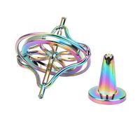 aqxreight Alloy Gyroscope Stress Relief Fingertip Toy Decompression Toy for Adult Wait for Shaking Needs Base the Structure When Be Its Mechanical Little (Shiny; 3x2.6mm)