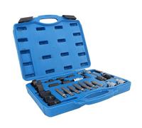 aqxreight Alternator Pulley Removal Repair Tool Alternator Freewheel Pulley Service Kit 22PCS Spline Hex Adapters for Seat with Universal Fit Chrome Alum Materials