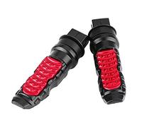 aqxreight Aluminium Rear Foot Pedals, Easy Install, Non Slip Design, Universal Fit for Most Bikes, With Strong Strength for Safety, Comfort, Replacing Old or Broken Pedals (Red)