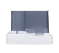 aqxreight Automatic Cat Feeder Dispenser Transparent Viewing Window Large Capacity Dog Supply Feeder Water Dispenser Blue Your Is Detail Hungry Thirsty Is Food Design Automatic with (Blue)