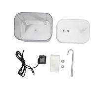 aqxreight Automatic Cat Fountain 1.5L Quiet USB Powered Pet Dispenser with Transparent Dry Burn for Cats Dogs (White Lid)
