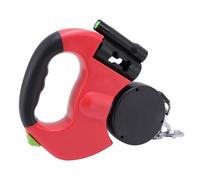 aqxreight Automatic Retractable Dog Leash with LED Light Dual Handle Comfortable Grip Nylon Pet Walking Leash for Small Medium Dogs (Red)