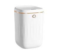 aqxreight Automatic Tr Can 20L Touchl Sensor Easy PP Electric Garbage Bin for Kitchen Bathroom White Golden Battery Automatic Tr CanTouchl Tr CanTouchl Tr BinAutomatic Tr BinAutomatic