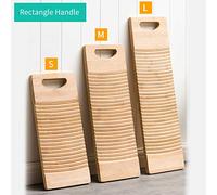 aqxreight Available Wood Washboard Washing Board with Rectangle Handle Hand Percussion Hand Wash Board for Home Laundry Clothes Practical Material Thickened Washboard 1 Material Is of Woo W
