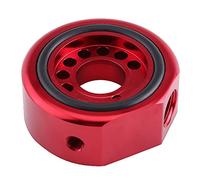 aqxreight B Series Oil Cooler Adapter Kit Oil Filter Sandwich Plate with Anodized Finish for B16 B17 B18 Vtec Head to LS B20 Block (Red)