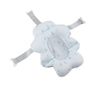 aqxreight Baby Bath with Pillow Soft Foldable Bathtub Support Mat for Newborns & Infants 0 12 Months Anti Slip Belts, Ergonomic Head & Neck Support, 3 Layer Fabric Universal Fit