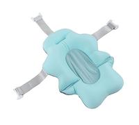 aqxreight Baby Bath with Pillow Soft Foldable Bathtub Support Mat for Newborns & Infants 0 12 Months Anti Slip Belts, Ergonomic Head & Neck Support, 3 Layer Fabric Universal Fit