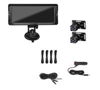 aqxreight Baby Car Camera Dual Channel 6.86 Inch 1080P IR Night Vision | 150° Wide Angle View, 360° Rotation, Rear Facing Seat Monitor, ABS Material, Compatible with 2 Kids
