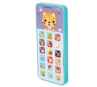 aqxreight Baby Cell Phone Toy 18 Buttons 6 Modes USB Charging Multifunction Early Education Simulation Phone Toddlers Toys Orange Cell The a 18 with Plays (Blue)
