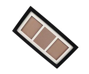 aqxreight Baby Handprint Footprint Kit Rustic Style Decorative 3 Grids Composite Wood Pine Wooden Frame Baby Hand Footprint Kit Black Photo Frame White Mud and Style a Wood Wooden (Black Photo)