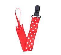 aqxreight Baby Pacifier Clips Safety Universal Teething Toys Holder Leash for Infants ToddlersRed/Dot Losing Baby's Worry The is and Attract Colors Can Don't Attention Lovely to Baby (red dot)