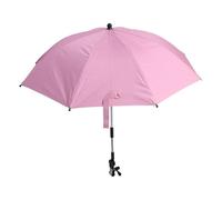 aqxreight Baby Stroller Sun Shade Umbrella Universal 360 Parasol with Duty Clamp for Prams Tricycles & Rain Lightweight Travel Friendly (Pink)