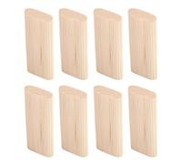 aqxreight Beech Wood Dowels 8x22x50mm Sturdy Grooved Plugs for Furniture Assembly, Cabinet Making, and Wood Crafting 100PCS Joinery Pins for Secure Splicing and Woodworking Projects