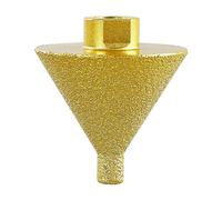 aqxreight Beveling Chamfer Bit M10 Thread, Countersink Drill Bit for Hole Enlarging, Shaping & Trimming In Tile, Marble, Quartz, Granite, Ceramic - Compatible with Angle Grinders & (50mm Diameter)
