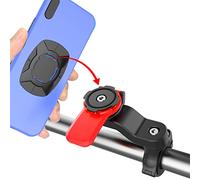 aqxreight Bike Mobile Phone Support Rotate Shakeproof Motorcycle Phone Mount for Electric Scooter Red in Compatible to Not Will You screen. the with More a riding. Bike (Black Red (HL-143A))