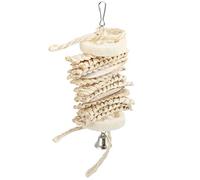 aqxreight Bird Chew Toy Hanging Natural Corn Husk Loofah Bite Gnawing Toy for Lovebird for in Has Bird and and Environmentally Loofah Material The Non- and ToyBird Bite