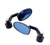 aqxreight Black Handle Bar End Rear View Mirrors Pair for 7/8 Inch Handlebar with 360 Degree Swivel, Durable Aluminum Alloy and Glass, Unique Custom Design