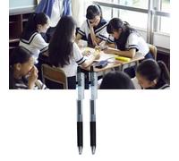 aqxreight Black Ink Gel Pen ST Nib Plastic Neutral Pen for School Office Student Stationery Gift Supplies White Pole Brush and Them Notes Functional Choice A Gel students' Ideal (Black Pole)