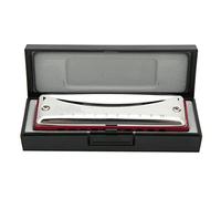 aqxreight Blues Harmonica 10 Holes Mouthorgan F Key Stainless Steel ABS Wind Instrument for Beginners and Professionals for Any Occasion (red)