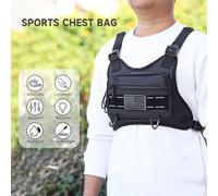 aqxreight Breathable Sports Chest Bag Water Resistant Reflective Front Running Vest Bag for Men Traveling Hiking While Skating Exercising to You Jack Allows or Listen Headphone Calls